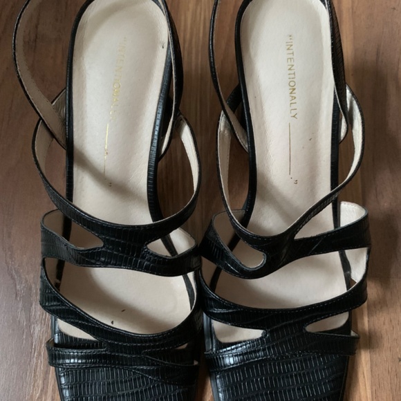 Madewell Intentionally Blank Black Leather Heel Sandal - Picture 5 of 8